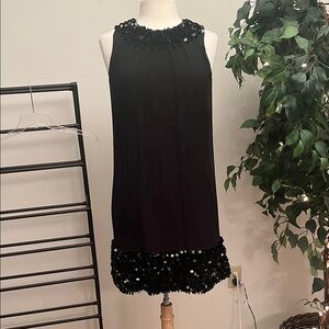 Betsey Johnson Black Sequin Mini Dress